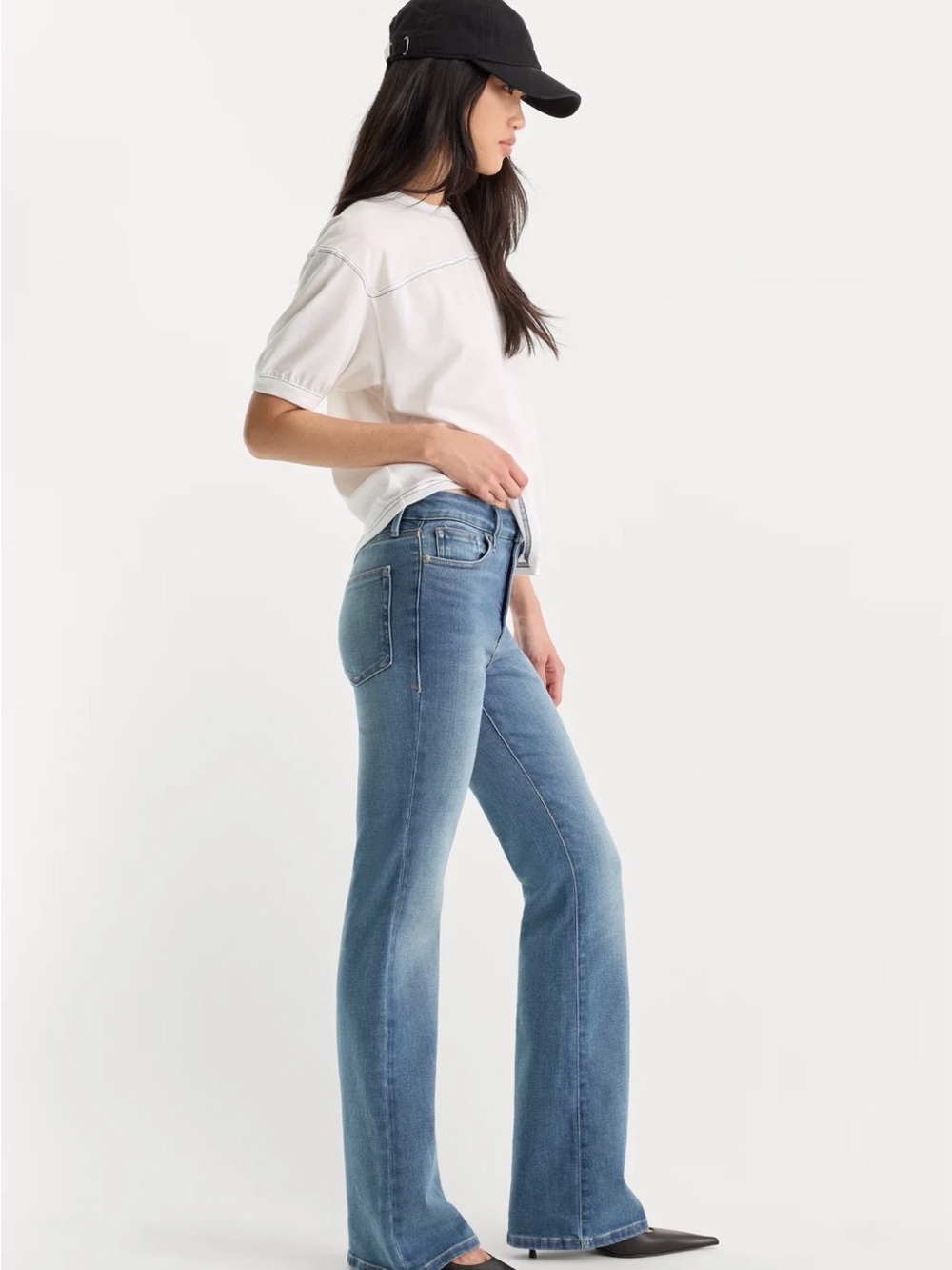 Good American Light Blue Bootcut Jeans